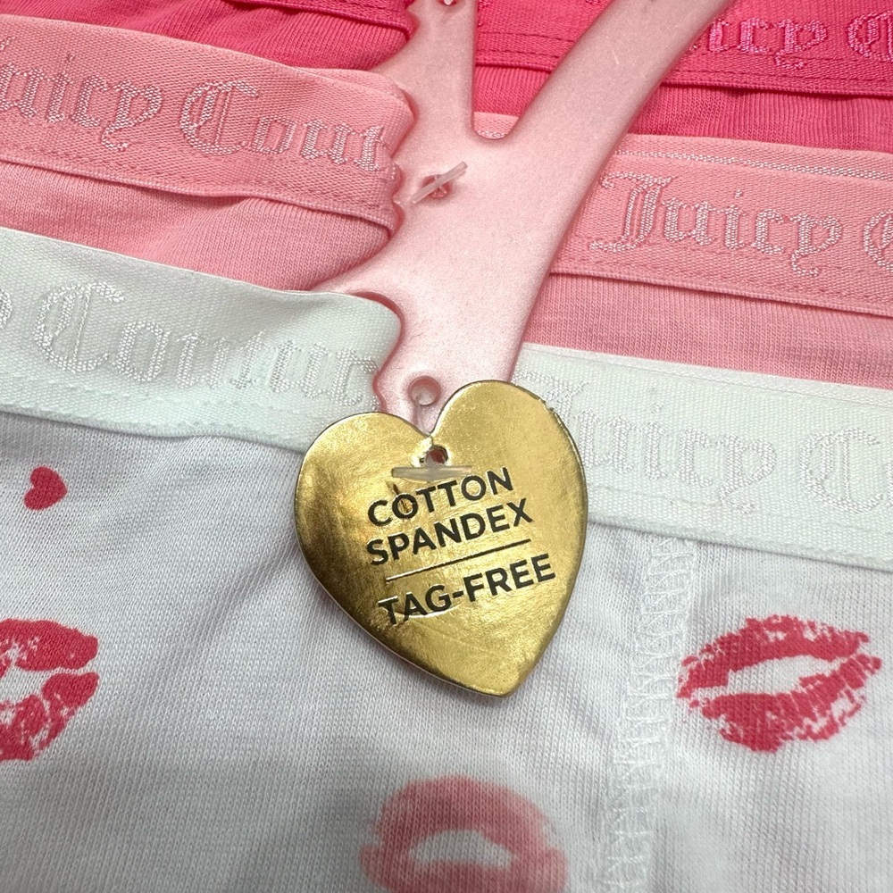 Juicy Couture 5Pack Women Underwear Panties Cheek Cotton Spandex Tag Free XL NWT - Picture 4 of 4